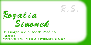 rozalia simonek business card