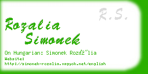 rozalia simonek business card